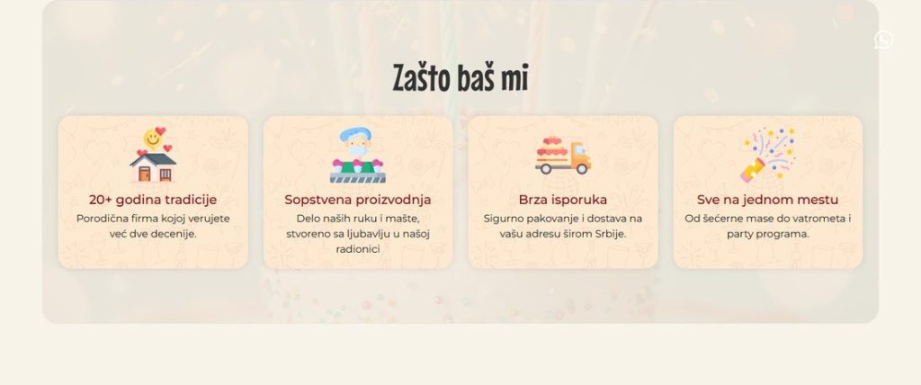 Pedjolini - Zašto baš mi: 20+ godina tradicije (sajt koji je izradio Fides Design)